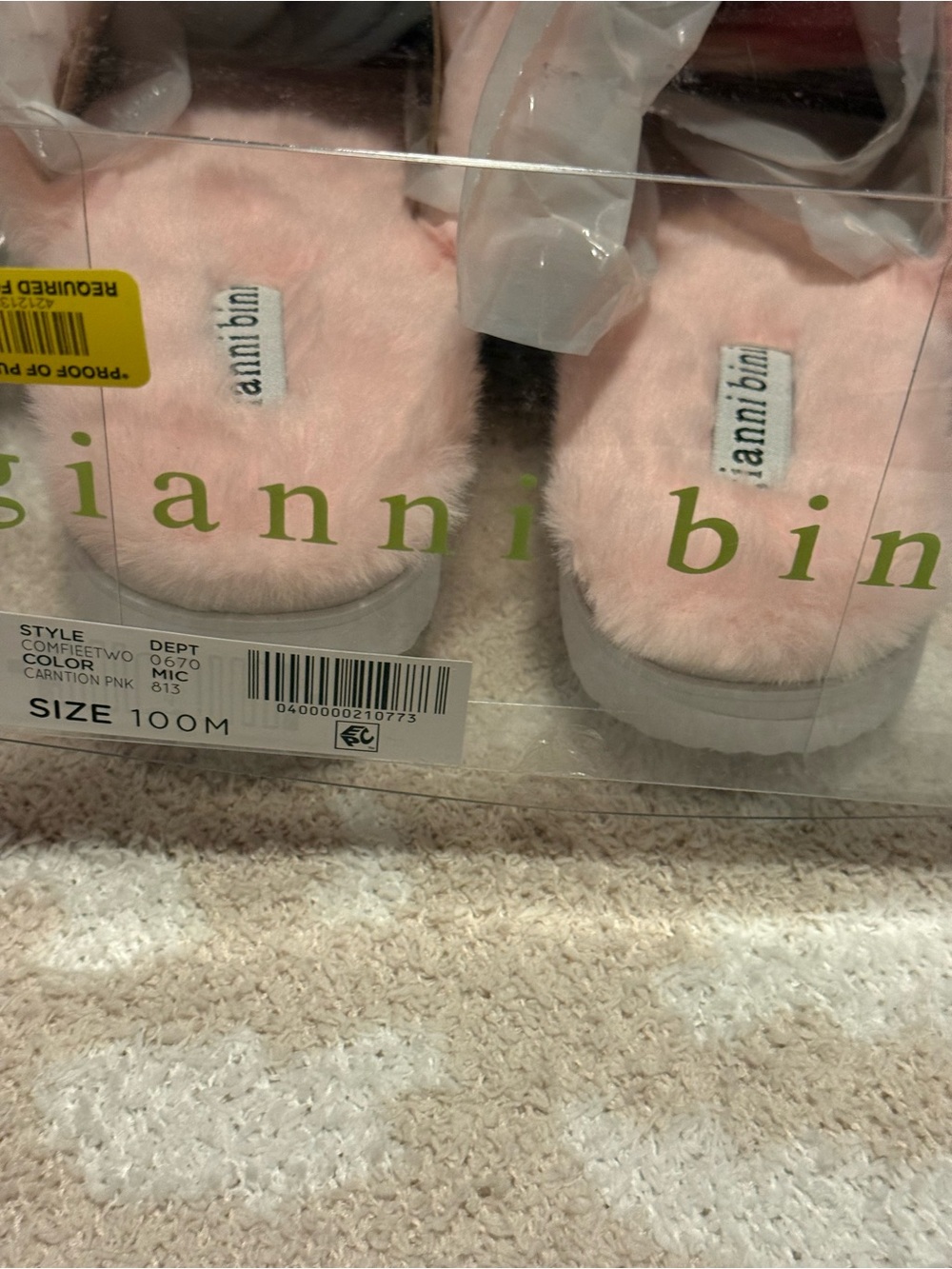 Gianni Bini Pink Sparkle Bow Slippers - Picture 8 of 8